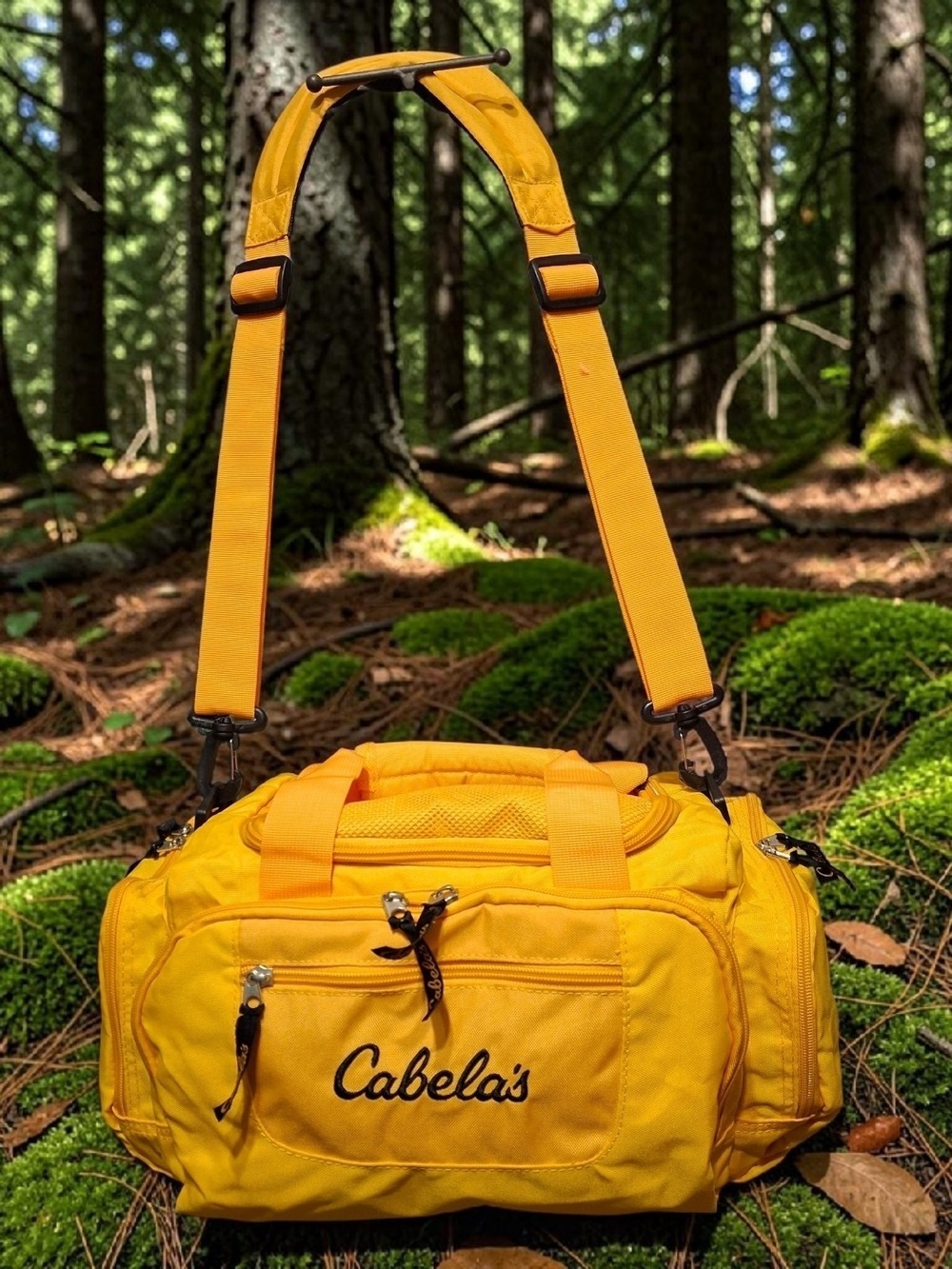 Cabela's 90s Vintage Spell Out Handled Carryon Weekender Ammo Duffel Bag